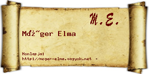 Móger Elma névjegykártya